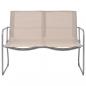 Preview: 4-tlg. Garten-Lounge-Set Stoff und Stahl Creme