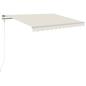 Preview: Automatische Markise mit LED & Windsensor 350x250 cm Creme