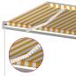 Preview: Markise Manuell Einziehbar mit LED 400x350 cm Gelb & Weiß