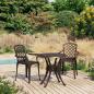 Preview: ARDEBO.de - 3-tlg. Bistro-Set Aluminiumguss Bronzen
