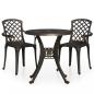 Preview: 3-tlg. Bistro-Set Aluminiumguss Bronzen