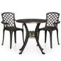 Preview: 3-tlg. Bistro-Set Aluminiumguss Bronzen