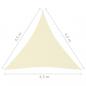 Preview: Sonnensegel Oxford-Gewebe Dreieckig 4,5x4,5x4,5 m Creme