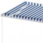 Preview: Standmarkise Manuell Einziehbar 400x300 cm Blau/Weiß