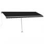 Preview: Standmarkise Manuell Einziehbar 500x300 cm Anthrazit