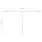 Preview: Markise Manuell Einziehbar mit LED 400x350 cm Anthrazit 