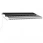 Preview: Markise Manuell Einziehbar mit LED 400x350 cm Anthrazit 
