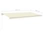 Preview: Automatische Markise mit LED & Windsensor 600x350 cm Creme