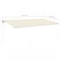 Preview: Automatische Markise mit LED & Windsensor 600x350 cm Creme