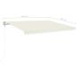 Preview: Automatische Markise mit LED & Windsensor 450x350 cm Creme