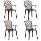 Preview: 5-tlg. Bistro-Set Aluminiumguss Bronzen