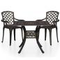 Preview: 3-tlg. Bistro-Set Aluminiumguss Bronzen