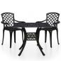 Preview: 3-tlg. Bistro-Set Aluminiumguss Schwarz