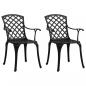 Preview: 3-tlg. Bistro-Set Aluminiumguss Schwarz
