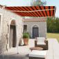 Preview: ARDEBO.de - Standmarkise Manuell Einziehbar 300x250 cm Orange/Braun