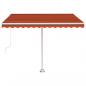 Preview: Standmarkise Manuell Einziehbar 300x250 cm Orange/Braun