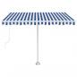 Preview: Standmarkise Automatisch 350x250 cm Blau/Weiß
