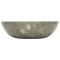 Preview: Waschbecken Grau Ø40x12 cm Marmor