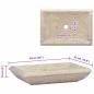 Preview: Waschbecken Creme 50x35x10 cm Marmor