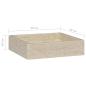 Preview: Waschbecken Creme 40x40x10 cm Marmor