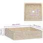 Preview: Waschbecken Creme 40x40x10 cm Marmor
