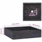 Preview: Waschbecken Schwarz 40x40x10 cm Marmor