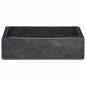 Preview: Waschbecken Schwarz 40x40x10 cm Marmor