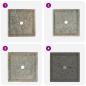 Preview: Waschbecken Grau 40x40x10 cm Marmor