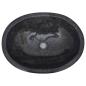 Preview: Waschbecken Schwarz 53x40x15 cm Marmor