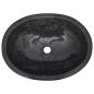 Preview: Waschbecken Schwarz 53x40x15 cm Marmor
