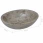 Preview: Waschbecken Grau 53x40x15 cm Marmor