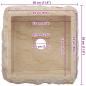 Preview: Waschbecken Creme 30x30x13 cm Marmor