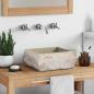 Preview: Waschbecken Creme 30x30x13 cm Marmor