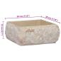 Preview: Waschbecken Creme 30x30x13 cm Marmor