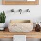 Preview: Waschbecken Creme 30x30x13 cm Marmor