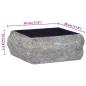 Preview: Waschbecken Schwarz 30x30x13 cm Marmor
