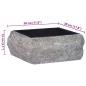 Preview: Waschbecken Schwarz 30x30x13 cm Marmor