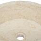 Preview: Waschbecken Creme Ø40x15 cm Marmor