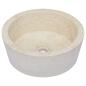 Preview: Waschbecken Creme Ø40x15 cm Marmor