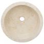 Preview: Waschbecken Creme Ø40x15 cm Marmor