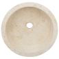Preview: Waschbecken Creme Ø40x15 cm Marmor