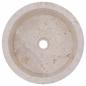 Preview: Waschbecken Creme Ø40x15 cm Marmor