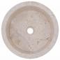 Preview: Waschbecken Creme Ø40x15 cm Marmor