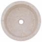 Preview: Waschbecken Creme Ø40x15 cm Marmor