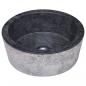 Preview: Waschbecken Schwarz Ø40x15 cm Marmor