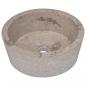 Preview: Waschbecken Grau Ø40x15 cm Marmor
