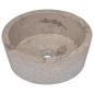 Preview: Waschbecken Grau Ø40x15 cm Marmor