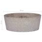 Preview: Waschbecken Grau Ø40x15 cm Marmor