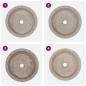 Preview: Waschbecken Grau Ø40x15 cm Marmor