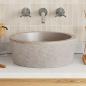 Preview: Waschbecken Grau Ø40x15 cm Marmor